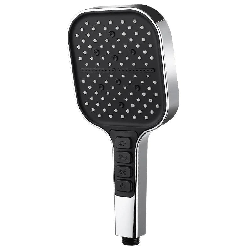 Pommeau de Douche Haute Pression Carré ou Rond, Noir ou Chromé