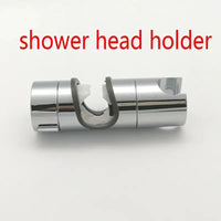 Support Douchette à Pince Coulissante en ABS Chromé pour Barre de Douche