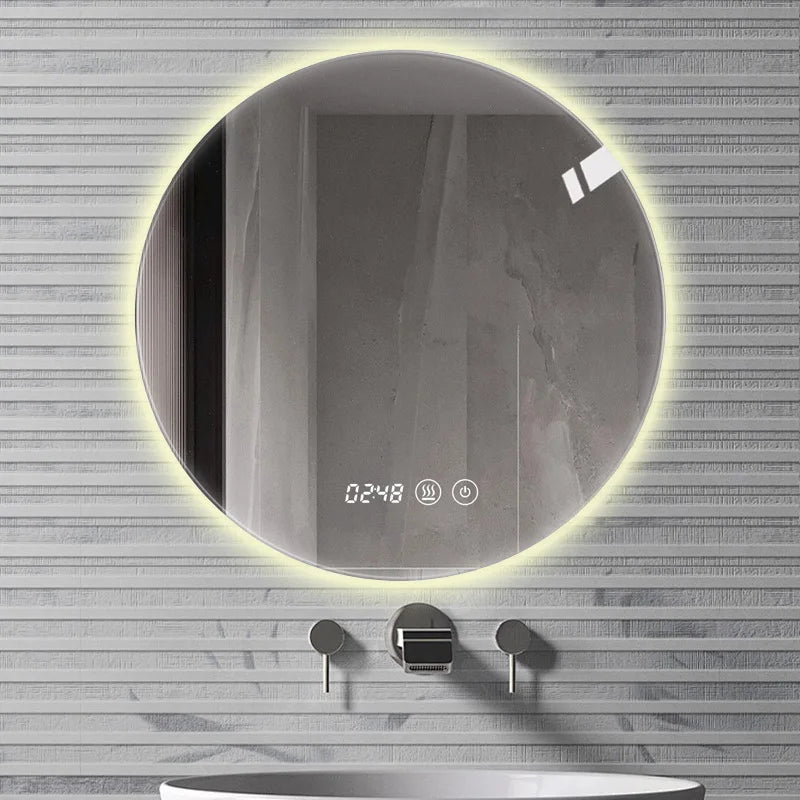 Miroir LED Rond Salle de Bain Anti-Buée Tactile 60 cm