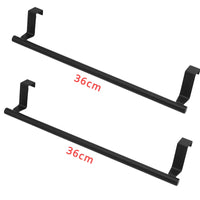 Porte-Serviette Noir pour Porte de Placard sans Perçage 24 ou 36 cm