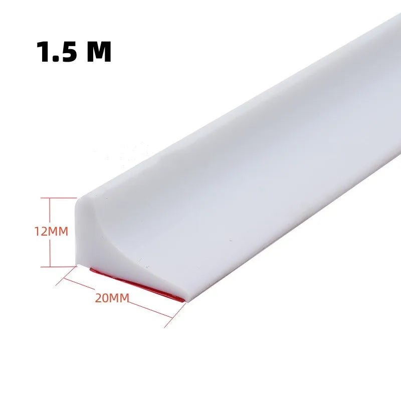 Barrage d'Eau de Douche Silicone Autocollant, 4 Couleurs, 50 à 500 cm