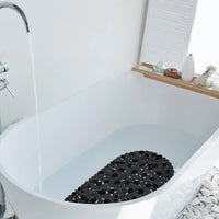 Tapis de Baignoire Ovale Galets Antidérapant à Ventouses 36 x 69 cm