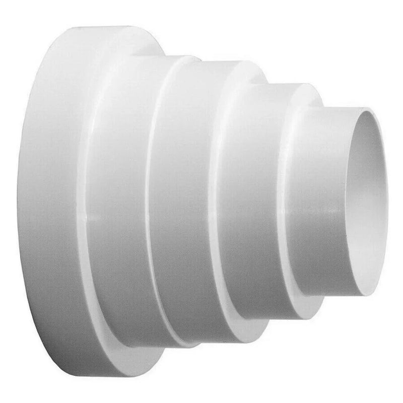 Réducteur de Hotte à 5 Gradins, 80 à 150 mm, ABS Blanc