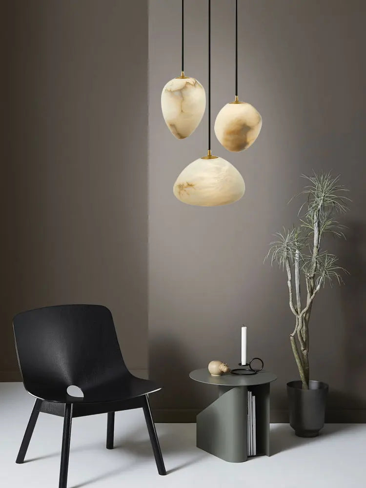 Suspension Cuisine Marbre Galet ou Œuf, 13 à 23 cm