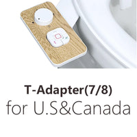 Bidet WC Adaptable Ultra Fin 6 mm, Double Buse Autonettoyante, Sans Électricité
