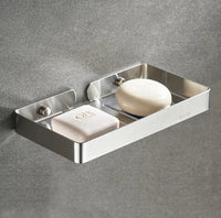 Porte-Savon Mural en Inox Grillagé avec Vidange