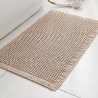 Tapis de Bain à Pompons Antidérapant Ultra Absorbant