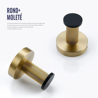 Accessoires Salle de Bain Noir Mat et Doré Brossé à la Pièce, 20 Articles