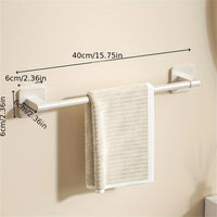 Porte-Serviette sur Pied Aluminium Blanc Ajustable 40-60 cm
