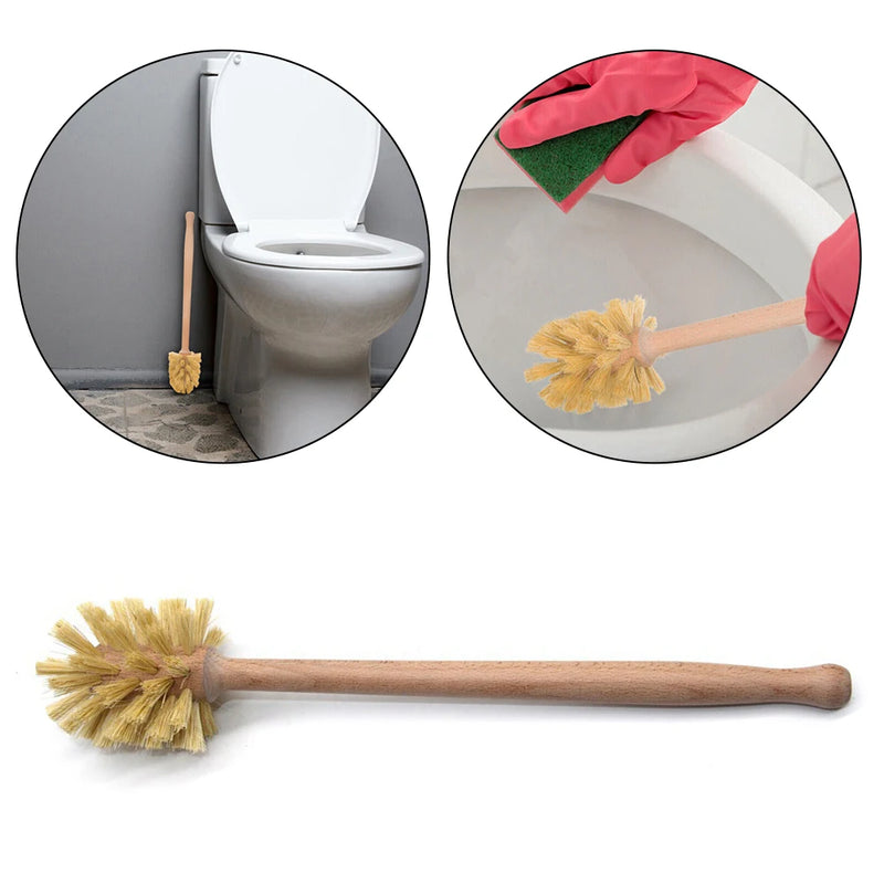 Brosse WC en Bois de Hêtre et Sisal, 34,5 cm