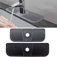 Tapis de Robinet Silicone Anti-Éclaboussures 36,5 ou 44,4 cm, Gris ou Noir
