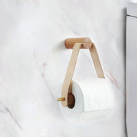 Porte-Serviette Mural en Bois, Corde ou Cuir