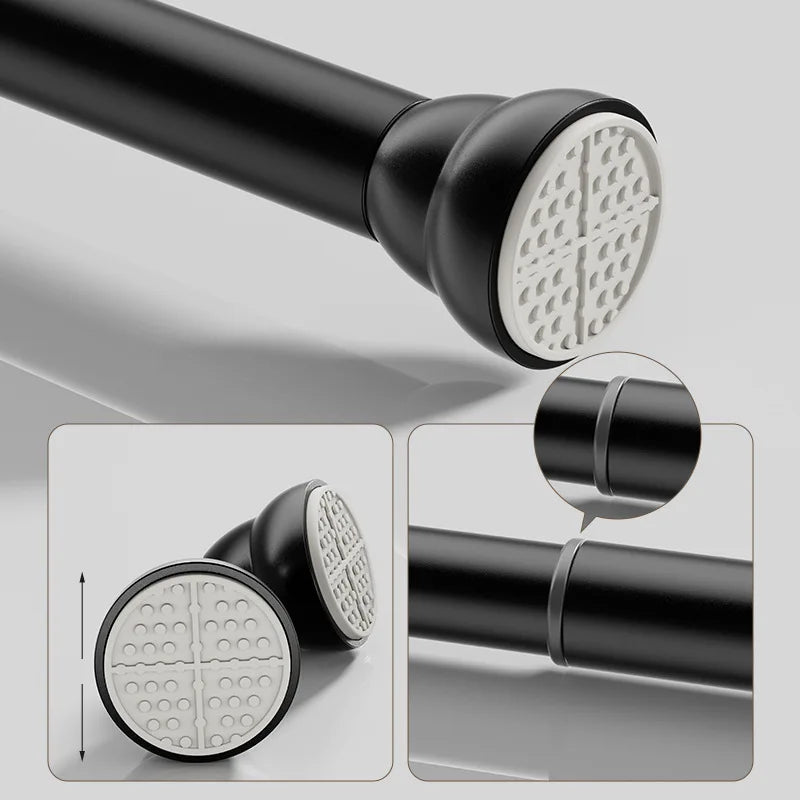 Barre de Douche Télescopique Inox, Noir ou Blanc, 70 à 280 cm