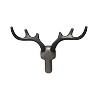 Patère Murale Bois de Cerf Alliage de Zinc Noir, Doré ou Argent