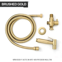 Douchette WC Kit Vanne et Flexible ou Pièces Seules, 4 Finitions