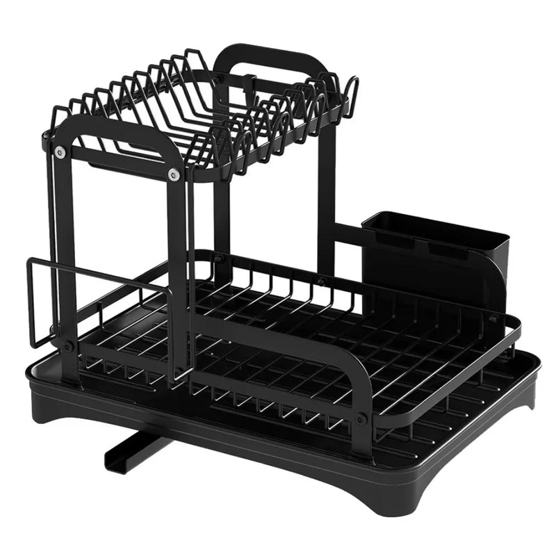 Égouttoir à Vaisselle Acier Carbone Noir, 1 ou 2 Niveaux, 5 Modèles