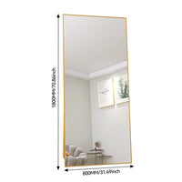 Miroir sur Pied XXL Noir ou Doré Verre Trempé