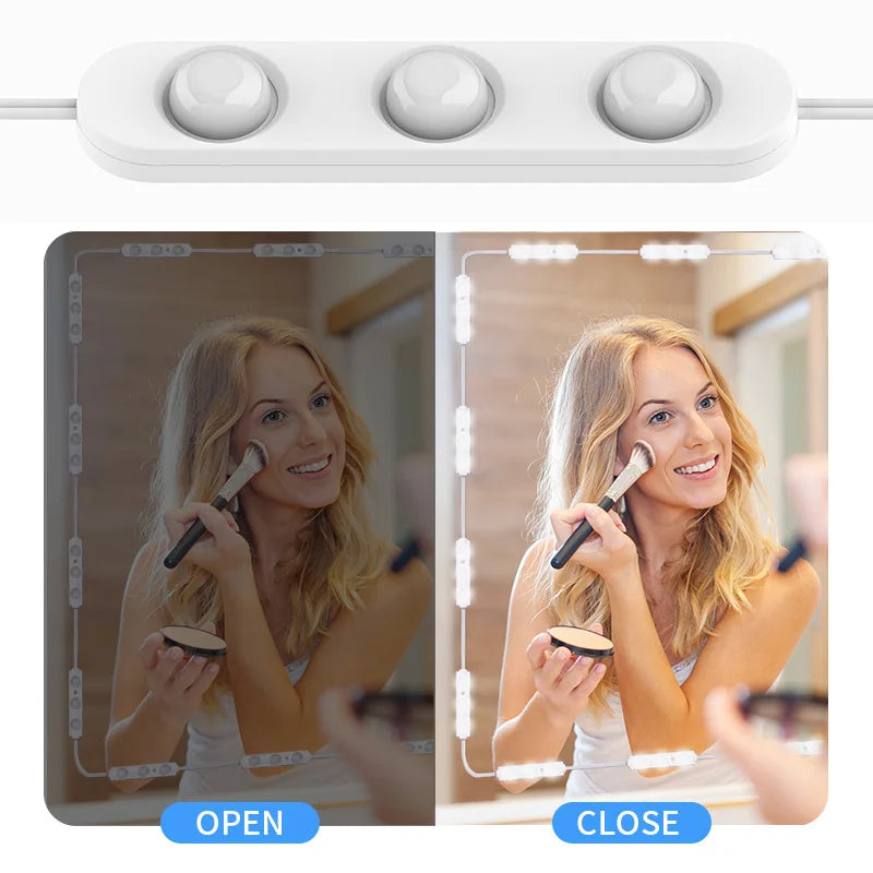 Éclairage Sous Meuble Cuisine et Miroir, Kit 60 LED USB, 3 Teintes