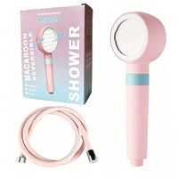 Pommeau de Douche Filtrant Réversible 360° avec Flexible, Rose ou Bleu