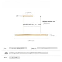 Suspension Cuisine Linéaire LED Verre Cannelé, 3 Finitions, 100 à 140 cm