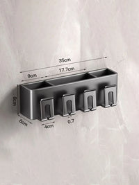 Porte-Brosse à Dents Mural Sans Perçage avec Gobelets, 2 à 4 Places