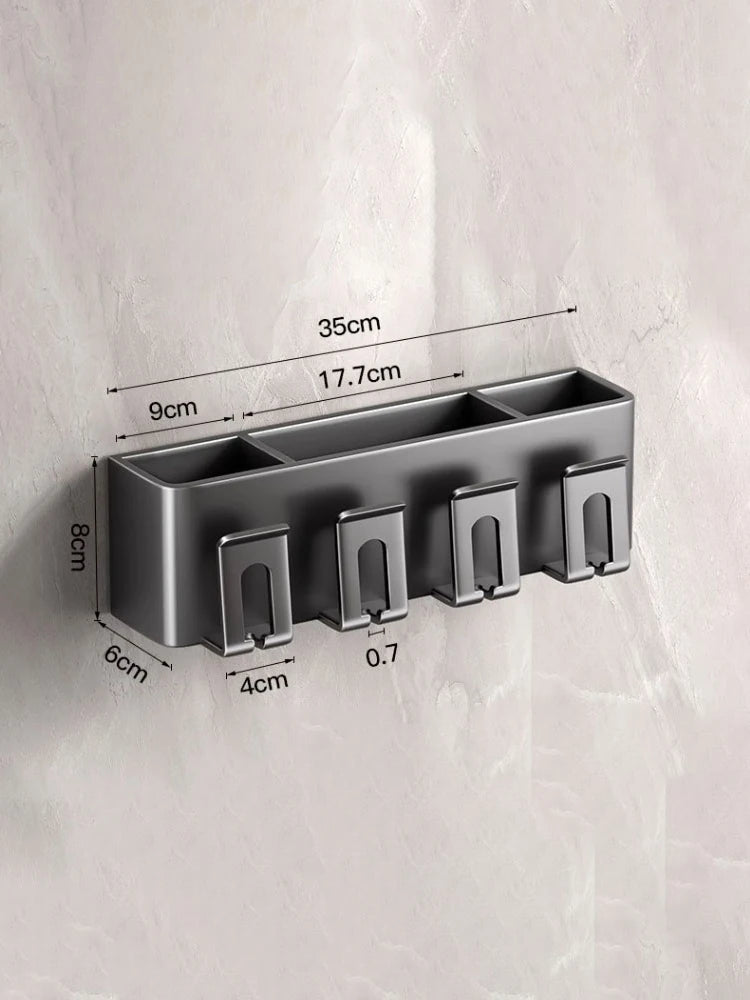 Porte-Brosse à Dents Mural Sans Perçage avec Gobelets, 2 à 4 Places