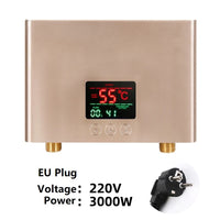 Chauffe-Eau Instantané Électrique Mural avec Télécommande, 3 000 ou 5 500 W