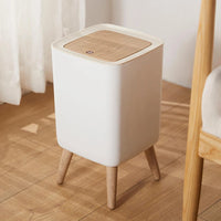 Poubelle Salle de Bain à Pression Blanche 10 Litres