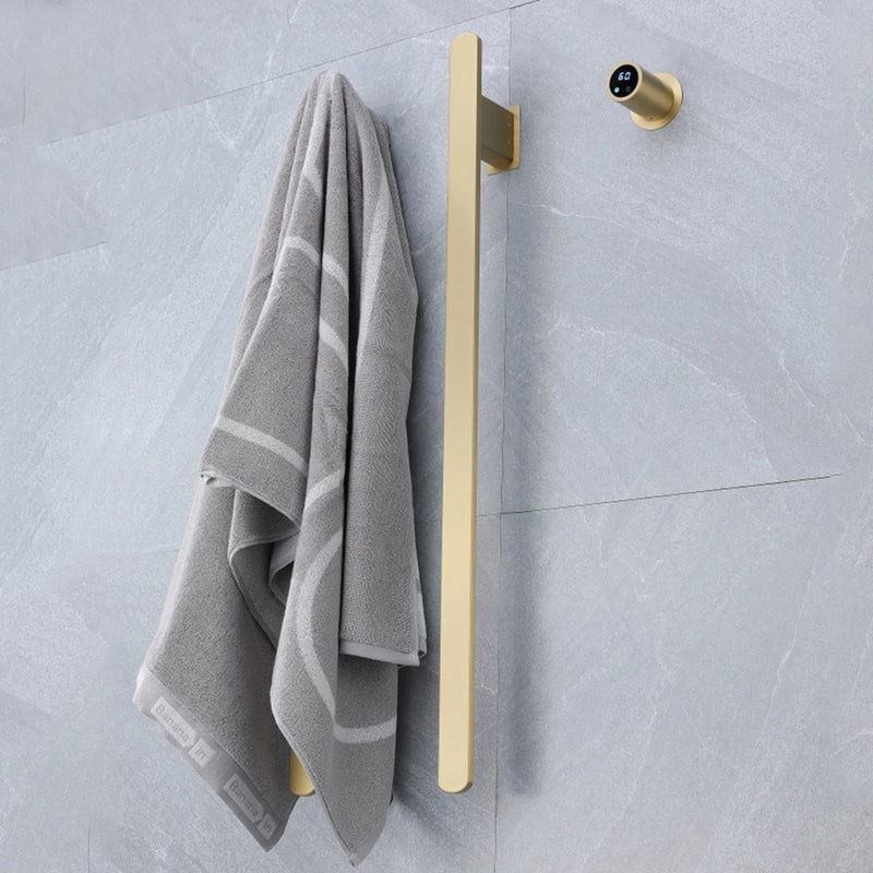 Sèche-Serviette Électrique Encastré Vertical 2 Barres Inox 84 cm, WiFi en Option