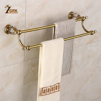 Accessoires Salle de Bain Dorés à Cristal en Laiton à la Pièce, 12 Articles