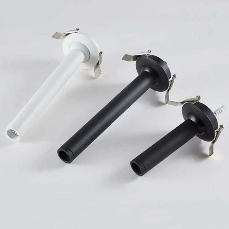 Spot LED Encastrable Tube Long Orientable, Noir ou Blanc, 7 à 15 W