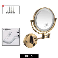 Miroir Grossissant Lumineux Mural Laiton Vieilli ou Doré x3, x5 ou x10
