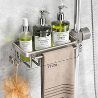 Étagère de Douche sur Barre Aluminium Sans Perçage