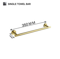 Accessoires Salle de Bain Doré Brossé à la Pièce, 24 Articles