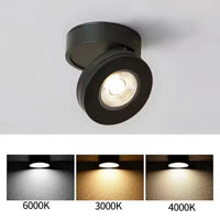 Spot LED Encastrable Rotatif 360° Cuisine, Pliable à 90°, 5 à 24 W