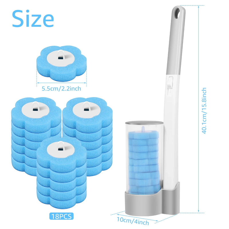 Brosse WC Jetable Murale à Têtes Remplaçables