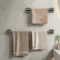 Porte-Serviette Sans Percer Aluminium Gris Anthracite 30 à 50 cm