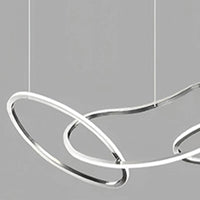 Suspension Cuisine LED Anneaux Entrelacés, 80 à 180 cm