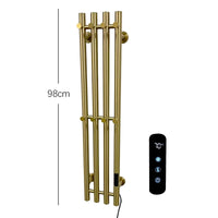 Sèche-Serviette Électrique Mural Vertical 3 ou 4 Barres Inox 98 cm
