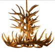 Lustre Suspension Cuisine Bois de Cerf en Résine, 4 à 9 Lumières