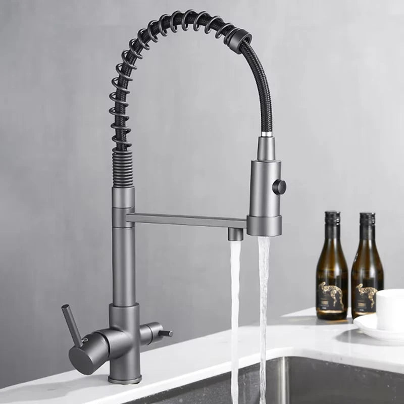 Mitigeur Cuisine Eau Filtrée 3 Voies Double Bec, 11 Modèles