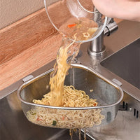 Panier Évier Cuisine Triangulaire en Inox, Passoire d'Angle 22 cm