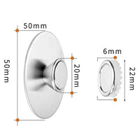 Porte-Savon Aimanté Mural en Inox, Sans Perçage, Platine Ronde 5 cm