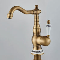 Mitigeur Lavabo Bronze Haut Trou Unique