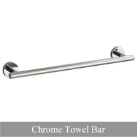Accessoires Salle de Bain Ronds Inox à la Pièce, Chromé, Noir, Nickel, Doré