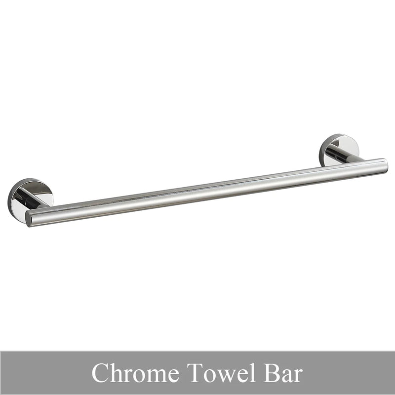 Accessoires Salle de Bain Ronds Inox à la Pièce, Chromé, Noir, Nickel, Doré