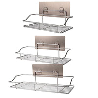 Étagère de Douche Inox Sans Perçage Autocollante 25, 30 ou 35 cm