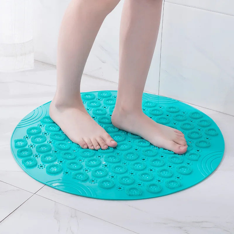 Tapis de Douche Rond Antidérapant Massant PVC