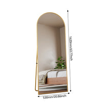 Miroir sur Pied XXL Noir ou Doré Verre Trempé
