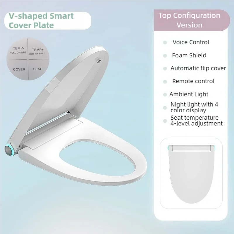 Abattant WC Chauffant à Frein de Chute, Ouverture Automatique et Télécommande